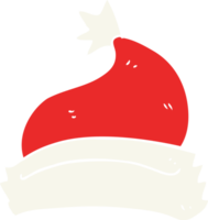 flat color illustration of christmas hat png