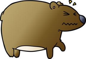 cartone animato orso con un' dolorante testa png