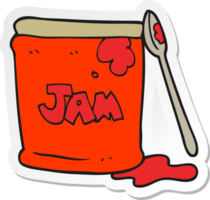 autocollant d'un pot de confiture de dessin animé png