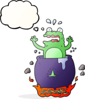 drawn thought bubble cartoon funny halloween toad png