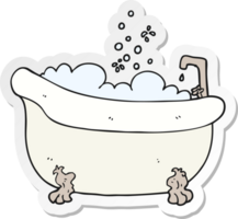 sticker of a cartoon bath full of water png