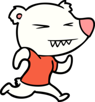 dibujos animados de oso polar enojado png