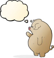 cartoon fat pig with thought bubble png