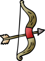 cartoon doodle bow and arrow png