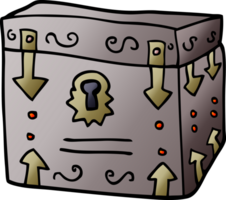 cartoon doodle magical chest png