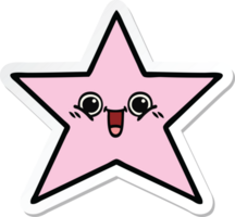 sticker of a cute cartoon star fish png