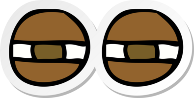 Aufkleber mit Cartoon-Augen png