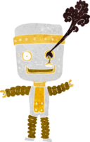 cartone animato divertente oro robot png