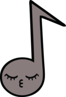 cute cartoon of a musical note png