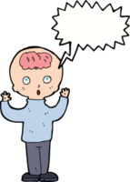 cartoon genius with speech bubble png