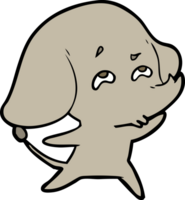 Cartoon-Elefant erinnert sich png