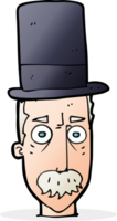 cartoon man wearing top hat png