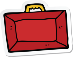 sticker of a cartoon briefcase png