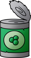 hand drawn gradient cartoon doodle of a can of peaches png