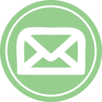 kuvert brev cirkulär ikon symbol png