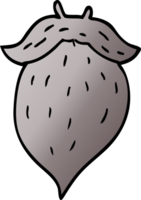 barbe de griffonnage de dessin animé png