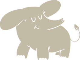 cartoon olifant in effen kleur png