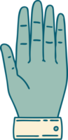 imagen icónica de estilo tatuaje de una mano png