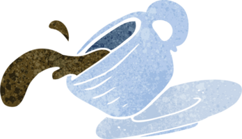 cartoon spilled cofffee png