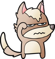 cartoon annoyed wolf png