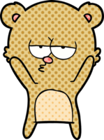 bored bear cartoon png