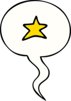 desenho animado Estrela símbolo com discurso bolha png