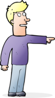 cartoon man wijzend png