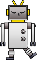 pente ombragé dessin animé de une robot png