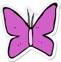 pegatina de un símbolo de mariposa de dibujos animados png
