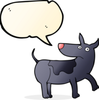 chien de dessin animé drôle avec bulle de dialogue png