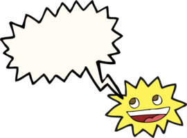 drawn speech bubble cartoon star with face png