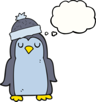 drawn thought bubble cartoon penguin png