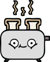 cute cartoon of a of a toaster png