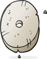 drawn cartoon stone number zero png