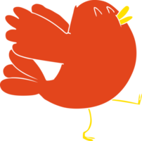 oiseau de dessin animé de style plat couleur png