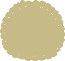 biscuit de dessin animé de style plat couleur png