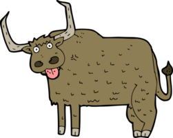 dessin animé vache poilue png