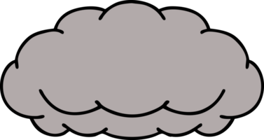 tattoo in traditional style of a grey cloud png