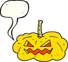 drawn comic book speech bubble cartoon halloween pumpkin png