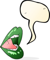 cartoon halloween mouth with speech bubble png