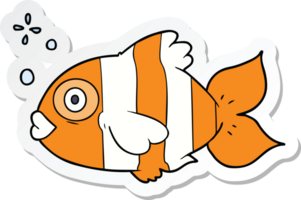 sticker of a cartoon exotic fish png