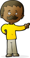 Cartoon-Mann mit Schnurrbart zeigt png