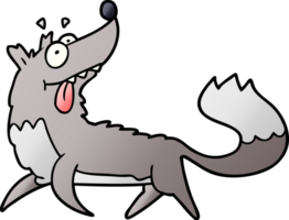 Cartoon hungriger Wolf png