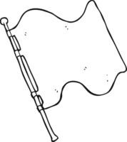 tiré noir et blanc dessin animé blanc drapeau png