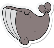 autocollant d'une baleine de dessin animé png