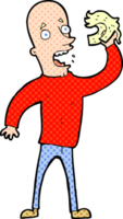 cartoon bald man with wig png