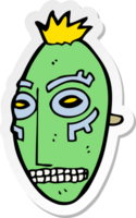 sticker of a cartoon tribal mask png