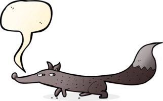 cartoon little fox with speech bubble png