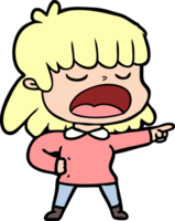 cartoon woman talking loudly png