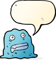 cartoon slime creature with speech bubble png